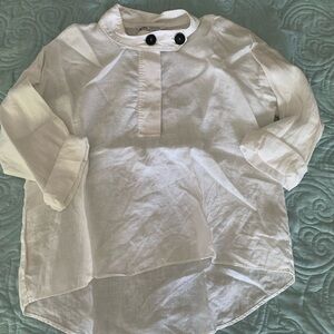 Zara white linen xs shirt vguc